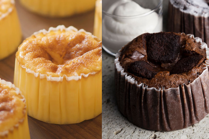 バスクチーズケーキとチョコレートバスクチーズケーキ 2種4個セット